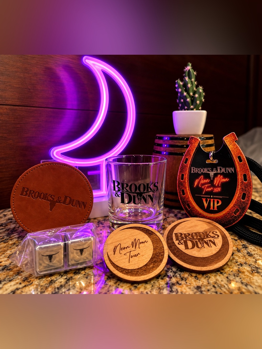 New BROOKS AND DUNN Neon Moon tour VIP merch lot